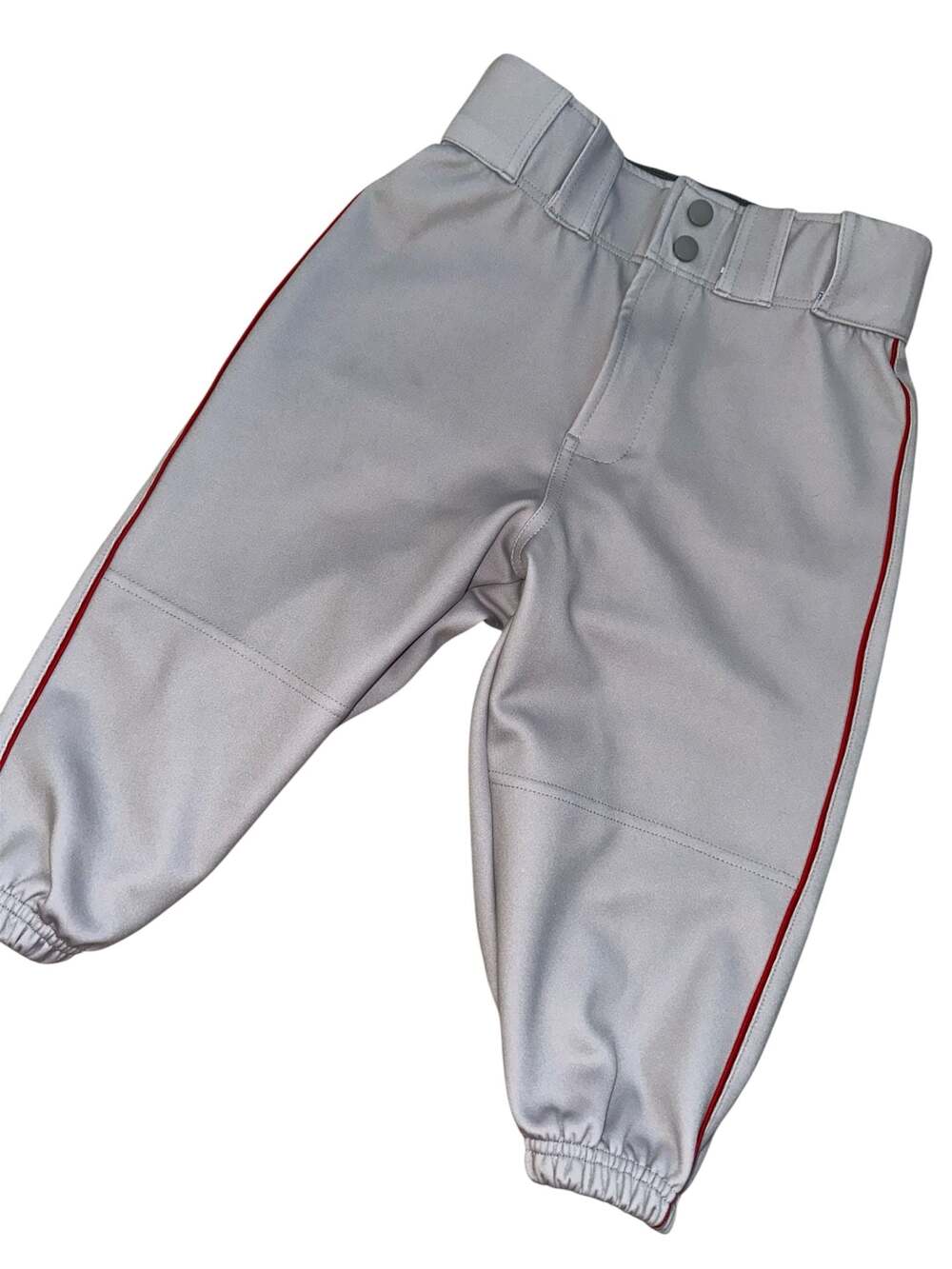 BSN Sports Youth Baseball Knickers-pants Gray with Red Piping Size YM